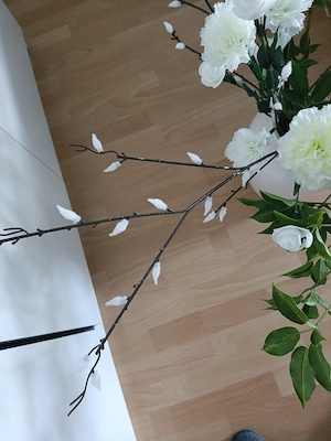 Kunstblumen Deko-Set mit Vase ,ca.Vase 35cm groß wie neu