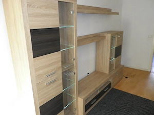  Moderne Wohnwand Holzdecor 5 teilig ges. B 280 cm