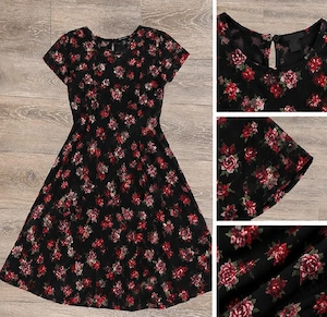 (Von 35   auf 15   Reduziert) Mädchenkleid mit Blumenmuster, Gr. 164