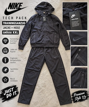Bequemer Nike Trainingsanzug XXL | Schwarz | Neu mit Etikett
