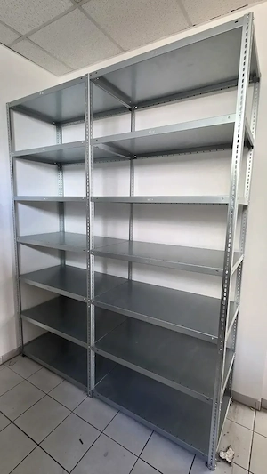 stabiles Schraubregal, verzinkt, 250 cm hoch