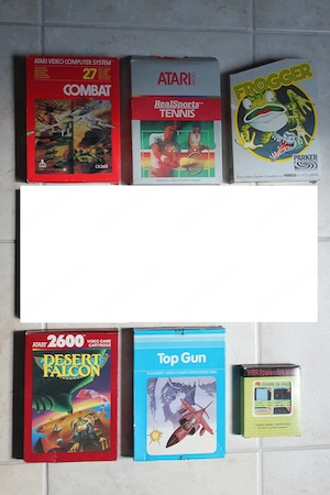 Atari 2600 Spiele komplett in OVP abzugeben !