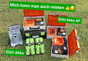 Stihl EGO Akku Ladegerät mieten AP 300 S 200 12Ah 56V leihen