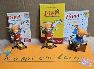 Tonies 3 Stück Pippi Langstrumpf alte Version 2021 + 2 Neue