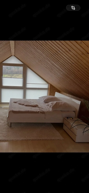 Hülsta Bett 200x180 weiss hochglanz incl. Nachttische