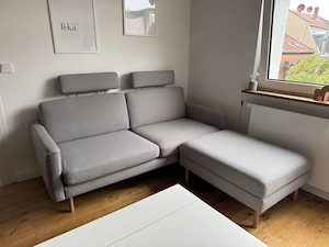 Bolia Sofa grau mit Hocker