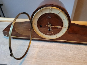 Alte Frick Kaminuhr   Buffetuhr mit Anker   50er 60er