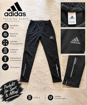 Sportliche Adidas Trainingshose Gr. M | Schwarz | Bequem & Vielseitig