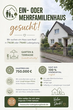 Haus zum Kauf in Ludwigsburg gesucht