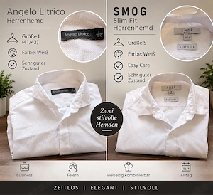2x Elegante Herrenhemden | Angelo Litrico Gr. L + SMOG Slim Fit Gr. S