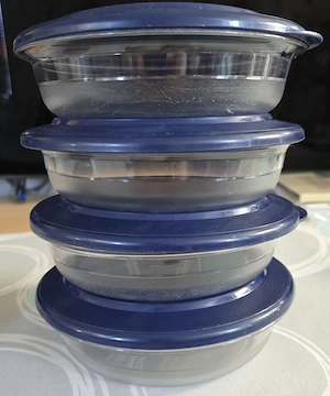 Tupperware Tafelperle 4 Schüsselchen mit Deckel
