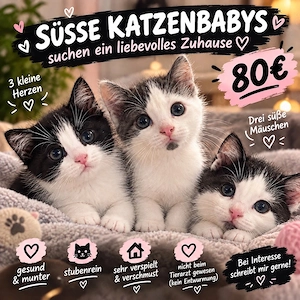     Zuckersüße Katzenbabys suchen ein neues Zuhause     