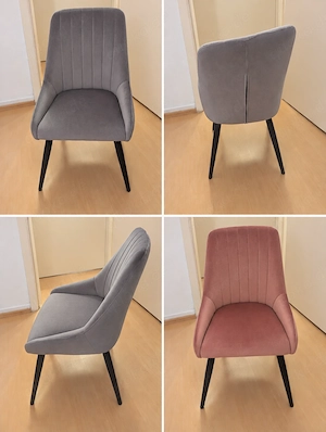 4 Stühle aus Samt zu verkaufen 