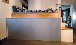 IKEA METOD Stauraumbett 140x200 mit Treppe   selbstgebaut