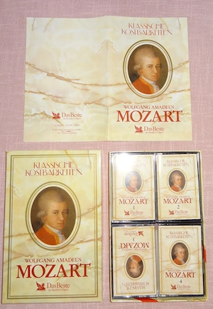 P MC Klassische Kostbarkeiten KKM5921 Wolfgang Amadeus Mozart 4 Klassik MusikKassetten in Sammelbox