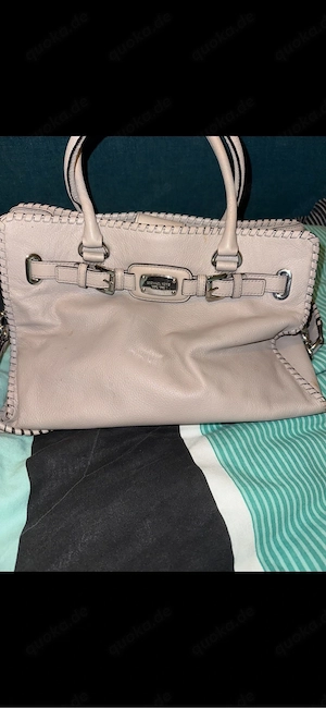 Michael Kors Handtasche beige mit Ziernähten