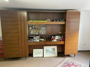 Schrankwand Nussbaum   Vintage Modulsystem, 60er 70er Design