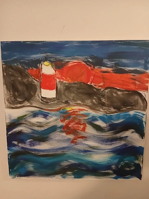 Selbstgemaltes Bild auf Leinwand 