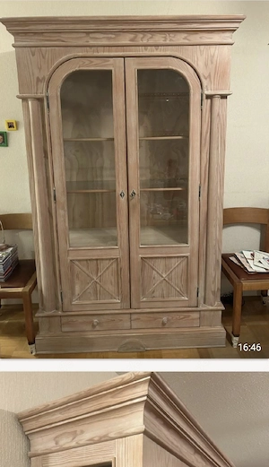 Vitrine,  Schrank, Holz