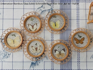 Vintage Untersetzer Schmetterlingsflügel