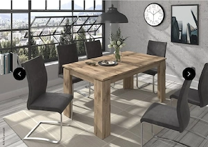 Esstisch Holz  B H L: ca. 90x76x160 - 200 cm