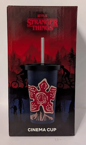 Stranger Things Cinema Cup Trinkbecher mit Strohhalm | NEU