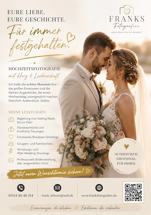 Hochzeitsfotograf begleitet Euch durch Euren Tag