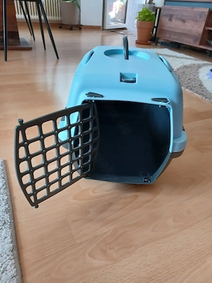 Transportbox Katze blau 