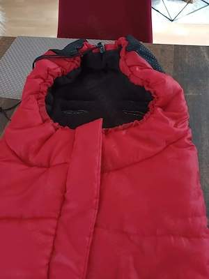 Warmer Winterfußsack für Kinder Sportwagen rot schwarz 