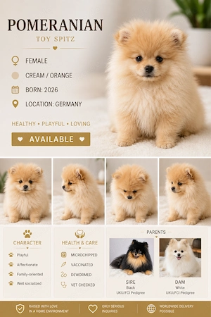 Pomeranian Zwergspitz Hündin liebevolles Zuhause gesucht