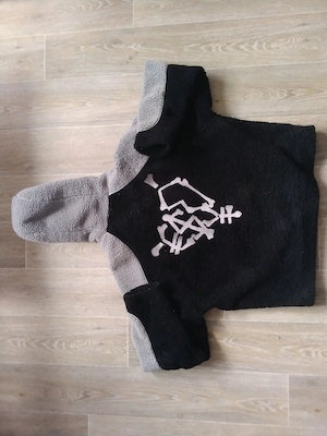 More Money More Love Fleece Jacke Gr. L - Schwarz Grau