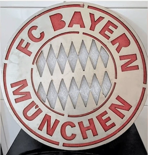   FC Bayern München Wappen - V2A Edelstahl |   ca. 38 cm | Unikat