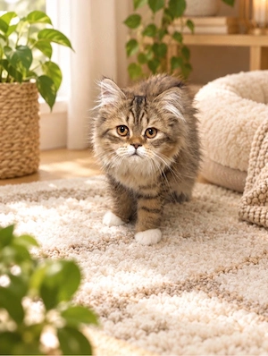 Zuckersüßes BKH-Perser-Mix Katzenmädchen Kira (geb. 3. Mai) sucht ein liebevolles Zuhause!