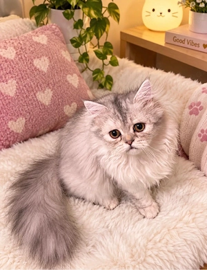 Zuckersüßes BKH-Perser-Mix Katzenmädchen Rosie (geb. 3. Mai) sucht ein liebevolles Zuhause!