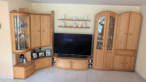 Schrankwand Erle massiv (Wohnzimmer)