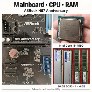 ASRock H97 Anniversary + Intel i5-4590 + 16 GB DDR3 RAM   Bundle