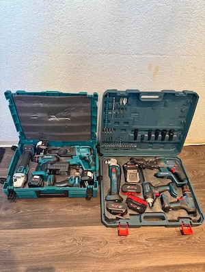 2x Akku Werkzeug Set   Makita 18V + Bosch Professional 18V