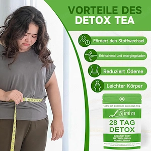 Detox Tee - 28-Tage-Blend Kräutertee mit Lotosblatt, Cassia, Moringa, Maulbeerblatt & Grüntee für Ge Bild 4