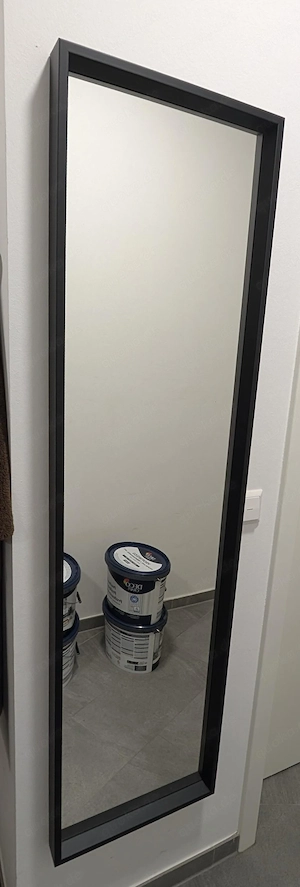 IKEA NISSEDAL Spiegel, schwarz, 40x150 cm