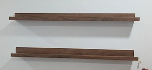 Wandregal, Bilderleiste, Nussbaumnachbildung IKEA MOSSLANDA 110x12