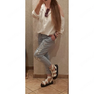 Bershka Plateau Sandalen Römer Stil Weiß 36 trendy Streetstyle