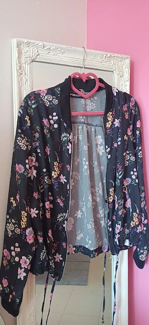 dünne Bomberjacke Floralprint S