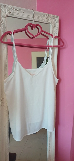 elegantes Trägertop weiß M