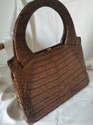 Krokodilledertasche aus den 60ern
