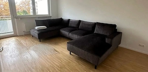 Großes U-Sofa in Dunkelgrau,neuwertige Zustand
