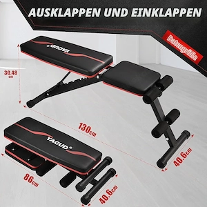 Hantelbank klappbar, verstellbar, 8-fach, 300kg, NEU Bild 5