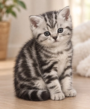    Britisch Kurzhaar   Silver Tabby Kitten