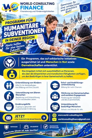 Humanitäres Programm auf Spendenbasis.