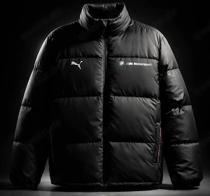 BMW Winterjacke Pufferjacke M Motorsport Schwarz Warm Stehkragen Herren Puma Bild 3
