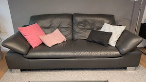 Sehr schöne Ledercouch in Anthrazit
